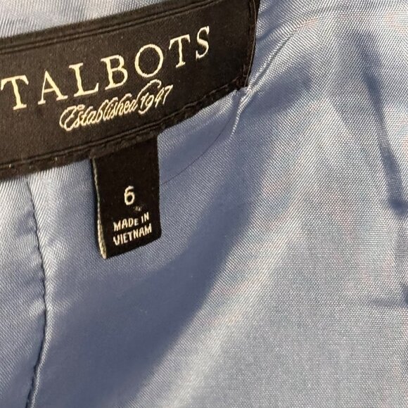 Talbots Womens Blue Wool Skirt Pleated Size 6 lined knee length - Picture 2 of 11